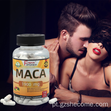 Suplemento de maca orgânico Men resistência cápsulas de raiz da maca